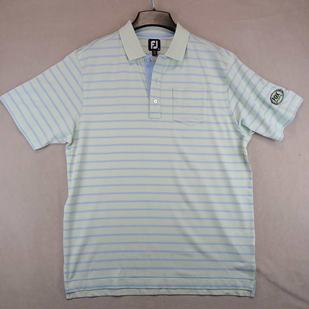 Footjoy Medium Mens Polo Shirt Golf Fox Sports 22x29 FLAW